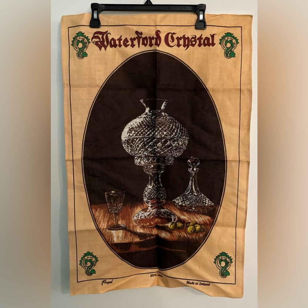 Waterford Crystal‎ Irish Linen Tea Towel Fingal Ireland NWOT